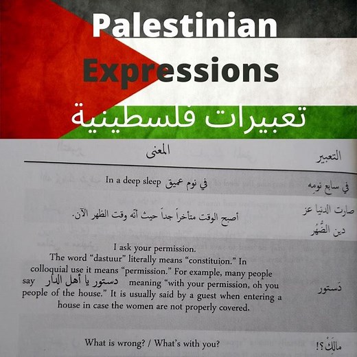 Learn Palestinian Dialect تعلم لهجة فلسطينية