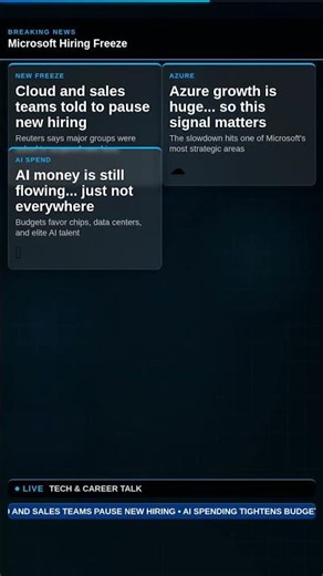 Microsoft Hiring Freeze Hits Cloud and Sales — AI Jobs Warning