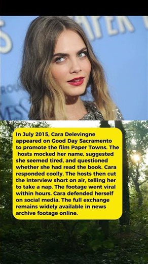 The Cara Delevingne Interview That Ended Live on Morning Television