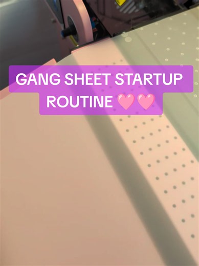 Quick run down of my gang sheet start-up routine! 🥰🩷 #flatcreekdigital #dtffeedextension #bbtransferdtfprinter #dtfprinting #gangsheets