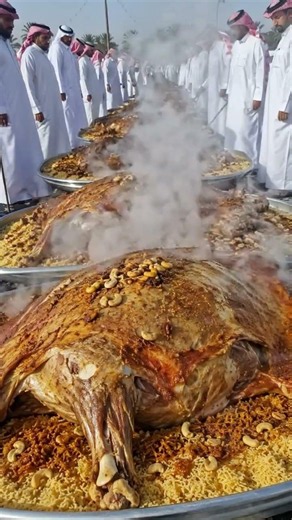🐑 Giant Saudi Lamb Mandi Cooking! Traditional Arabic Feast in Biggest Pot 🍖🔥