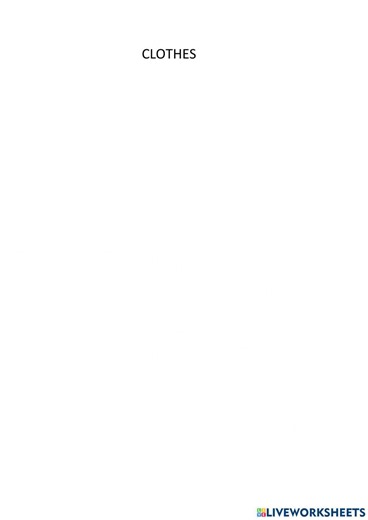 Clothes for kids interactive worksheet