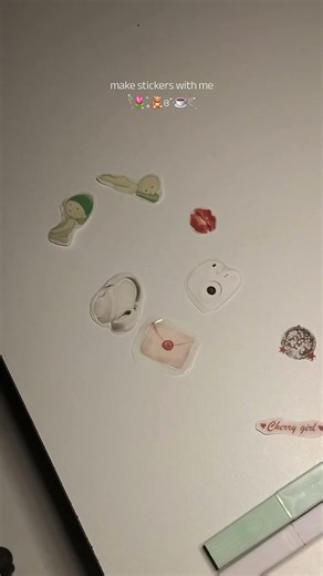 diy stickers tutorial, make stickers with me 🖇️ #stickers