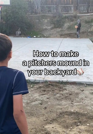 How to make your own pitchers mound in your backyard #baseballboys #baseball #fyp #foryoupage