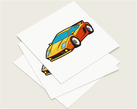 Sports Car Clip Art SVG: 16 Transparent Background Designs (digital Download) - Etsy