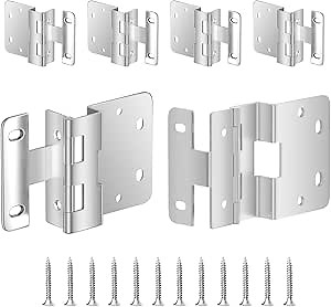 6-Pack 5-Knuckle Hinge - 3/4" Door Thickness, 270° Full Rotation Stainless Steel Institutional Hinge, Commercial Grade for Hospitals, Schools, Offices & Heavy-Duty Use（Silver