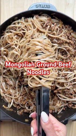 Mongolian Ground Beef Noodles