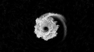 Download Hurricane top view on black background for free