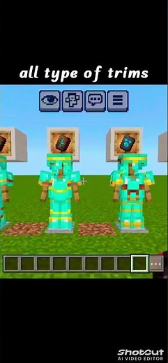 all type of trims in minecraft #minecraft #gaming #tecnoblade
