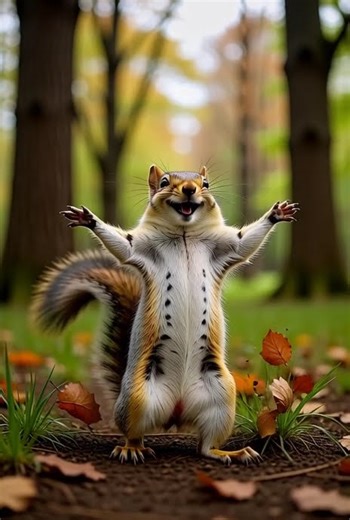 Squirrul Trying to be funny #funny #cute #squirrel #3danimation #animation😂❤️🤣✨