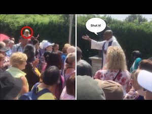 SHUT UP! Priest loses temper with woman talking during prayers In Medjugorje