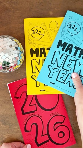 Get ready for 2026 with these Mathy New Year booklets! They’re simple to create… print & fold. Inside are math activities related to 2026 and a goal setting page! Comment LINK if you’d like the link to these in my tpt store. | Rise over Run