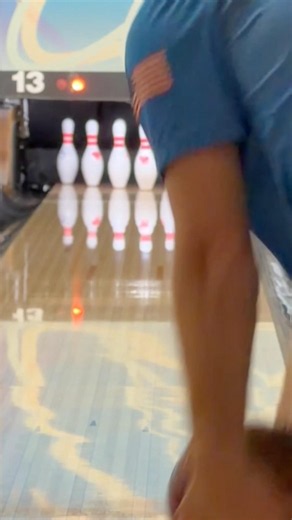 The left-handed bowling is getting better. #bowling #leaguebowler