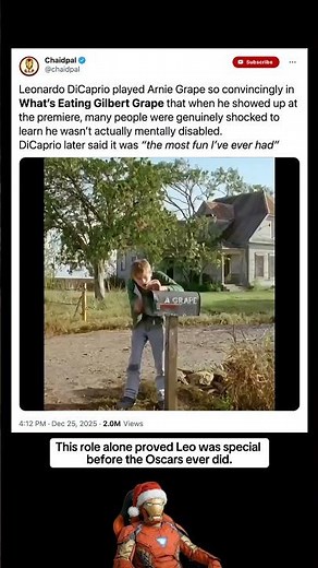 Leonardo DiCaprio as Arnie Grape in What’s Eating Gilbert Grape