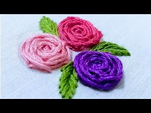 Embroidery flowers ⎮embroidery rose ⎮Basic Stitches ⎮Stem Stitch