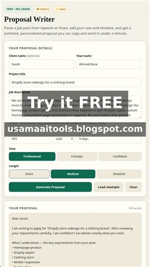 Proposal Writer — FREE AI Tool! 🤖