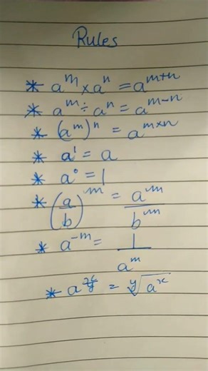 Rules of exponents and power #maths
