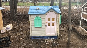 Homemade Chicken Coop from old Kids playhouse