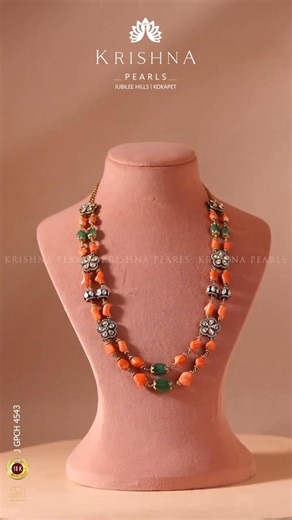 18K Gold Coral & Emerald Necklace ✨ Regal Jewellery for Weddings & Festive Wear 💎
