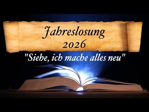 🗓️ JAHRESLOSUNG 2026 „Siehe, ich mache alles neu!“ – Deutscher Lobpreis