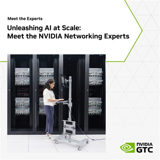 📍 Scaling AI infrastructure comes with real-world challenges. Get answers directly from the experts at #NVIDIAGTC. Join this interactive session to connect with NVIDIA networking experts and get hands-on guidance across NVLink, Spectrum-X Ethernet, InfiniBand, BlueField DPUs, and networking software. Bring your toughest questions and walk away with practical insights to scale AI training and inference with confidence. 🗓 Tuesday, Mar 17 | ⏰ 11:00 AM – 11:50 AM PDT 👉 Add this session to your ag