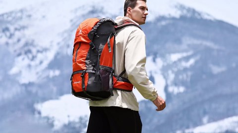 ShowyLive 60L Hiking Backpack for Men/Women - Lightweight Waterproof Travel Backpack with Rain Cover, Multi-Compartments, Adjustable Straps - Large Camping Bag for Outdoor Adventures (Black)
