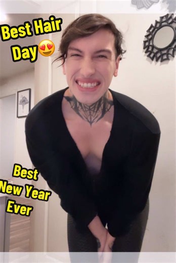 My Hair Never looked this amazing, truly the best Year Ever ❤️ hope you all had an amazing new year 😃#beauty #2026 #goth #tattoo #emo