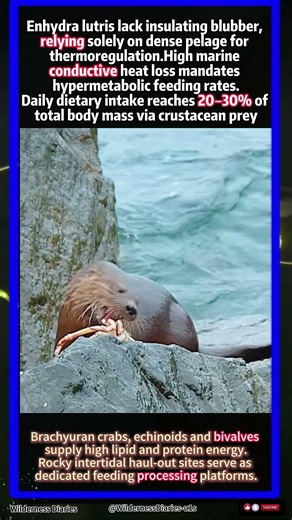 Enhydra lutris lack insulating blubber#wildlife #animals