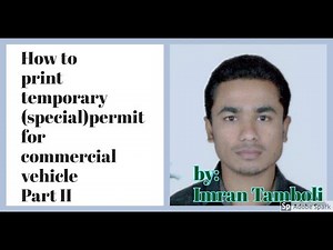 How to apply & print temporary permit (Special Permit) for commercial vehicle for all states part 2
