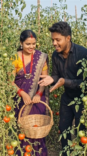 subah subah ka time Khet Mein jakar tamatar todne Lagte Hain