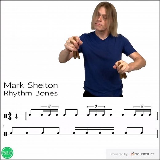 The "bones" are a folk instrument made from pieces of wood (traditionally, animal bones). Rhythm bones composition and performance by Mark Shelton Solo Percussionist | percuss.io