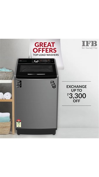 677 reactions · 12 shares | Upgrade Your Laundry Game Today! Discover the Perfect Top Load Washing Machine for Your Needs. ✅Avail a Fantastic ₹3300 Exchange Offer ✅Save Big with an Instant Discount of 10% up to ₹4000. ✅No-Cost EMI Option for up to 24 Months Available Enjoy Hassle-Free Laundry with Advanced Features and Superior Efficiency. Don't Miss IFB Great Offer! Shop Now for the Ultimate Laundry Solution | IFB Appliances | Facebook