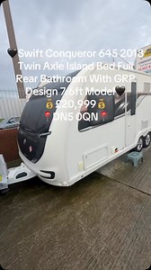 ⚫️Swift Conqueror 645 Twin Axle 4 Berth Transverse Island Bed Full...