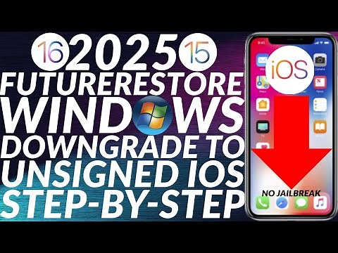 [WINDOWS] Downgrade iOS 15/16 to unsigned iOS | Futurerestore Windows | Downgrade iOS 15 to 14 |2025