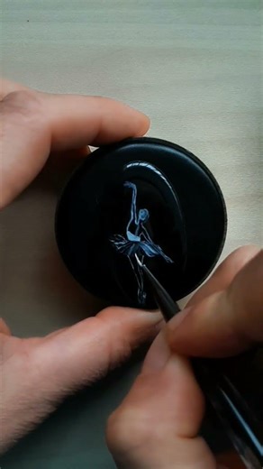 Painting on Enamel in Grisaille Technique #Shorts #EnamelPainting #Grisaille #MiniatureArt