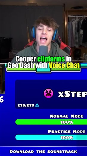 Cooper CLIPFARMS with 100 people #coopermitchell #geometrydash #stream #clip #gd #voicechat