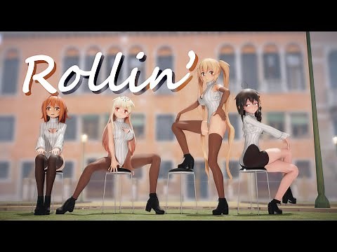 【艦これ】白露型でBrave Girls - Rollin'【4K】【MMD】【カメラ配布/Camera DL】