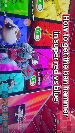 How to get the ban hammer in super red vs blue #shorts