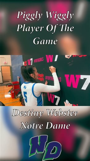 Last but not least — Senior Destiny Webster 🎓 Leaving her mark as a Piggly Wiggly Player of the Game ✍️👏 | W7 Productions