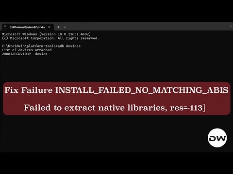 Fix Failure INSTALL_FAILED_NO_MATCHING_ABIS: Failed to extract native libraries