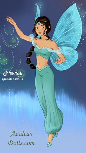 Final fairy transformation! #dressupgame #vintage #fairy #disneyart #azaleasdolls #elsa #frozenelsa