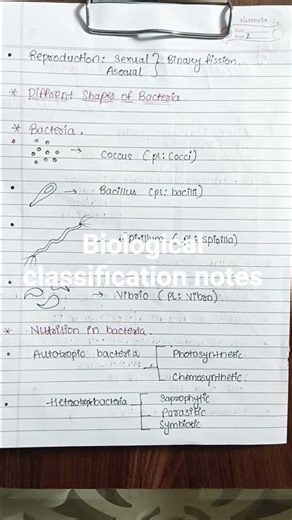 Biological classification notes (Part 1) ♥️