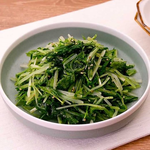 レンジで簡単！ 水菜のナムルのレシピ動画・作り方 | デリッシュキッチン