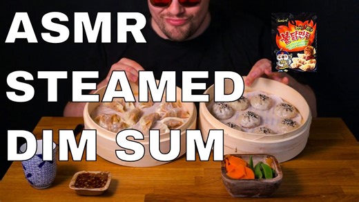 ASMR Steamed Dim Sum and Fire Gyoza | Hot and Juicy | Savage Eating No Talking