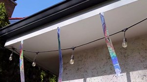 Bird-X, Holographic Bird Scare, Iridescent Foil Reflective for Multi-Sensory Attack, Easy to Install, 2" W x 25' L