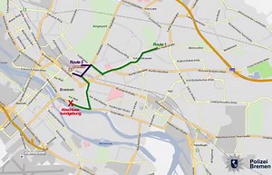 Großdemo in der Bremer Innenstadt Am Freitag findet im Bremer Stadtgebiet eine angemeldete Demonstration zum globalen Klimastreik statt. Es werden mehrere tausend Teilnehmer erwartet, so dass Verkehrsteilnehmer mit Verkehrsbehinderungen rechnen müssen. ⚠ Gestartet wird um ⏰ 10:00 Uhr in Form eines "Sonnenmarsches" mit insgesamt sechs Aufzügen. Nach einer Abschlusskundgebung am Ufer unterhalb des #Osterdeich ist mit einem Ende gegen 13:00 Uhr zu rechnen. Die jeweiligen Aufzüge beginnen an folgend