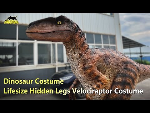 Lifesize Hidden Legs Velociraptor Costume With Fine Details | Dinosaur Costume
