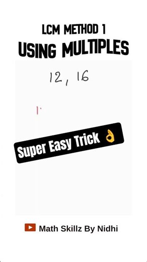 LCM Trick in Seconds ⚡ | How to Find LCM Quickly🔥 | LCM Using Multiples Method #shortsfeed