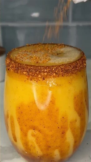Frozen mango cocktail with beatbox and chamoy recipe