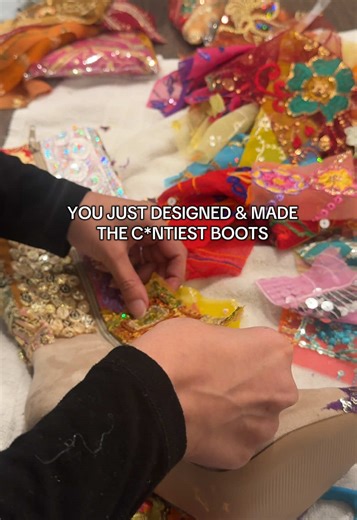 Creative Patchwork Boots Inspired by Y2K Fashion